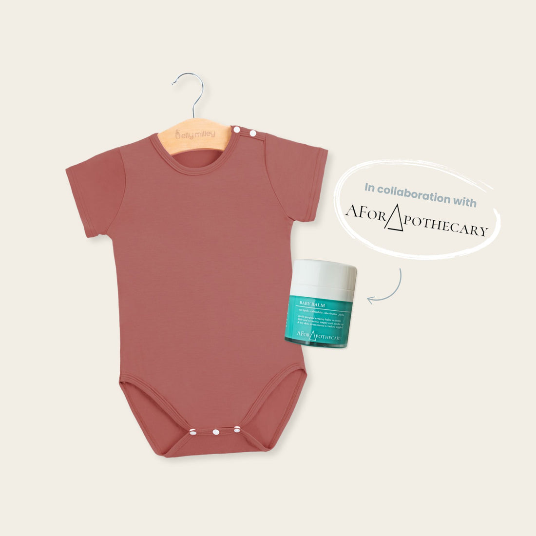 [Elly Milley X A For Apothecary] Romper &amp; Baby Balm Gift Set - Suitable for 0 - 18 months