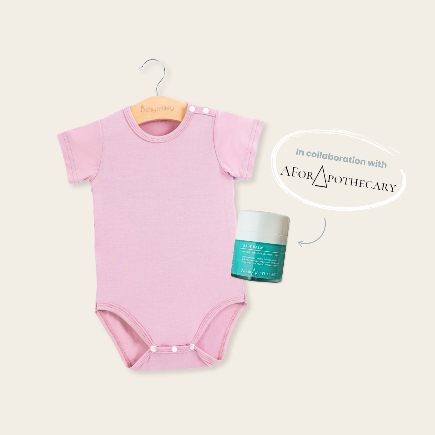 [Elly Milley X A For Apothecary] Romper &amp; Baby Balm Gift Set - Suitable for 0 - 18 months