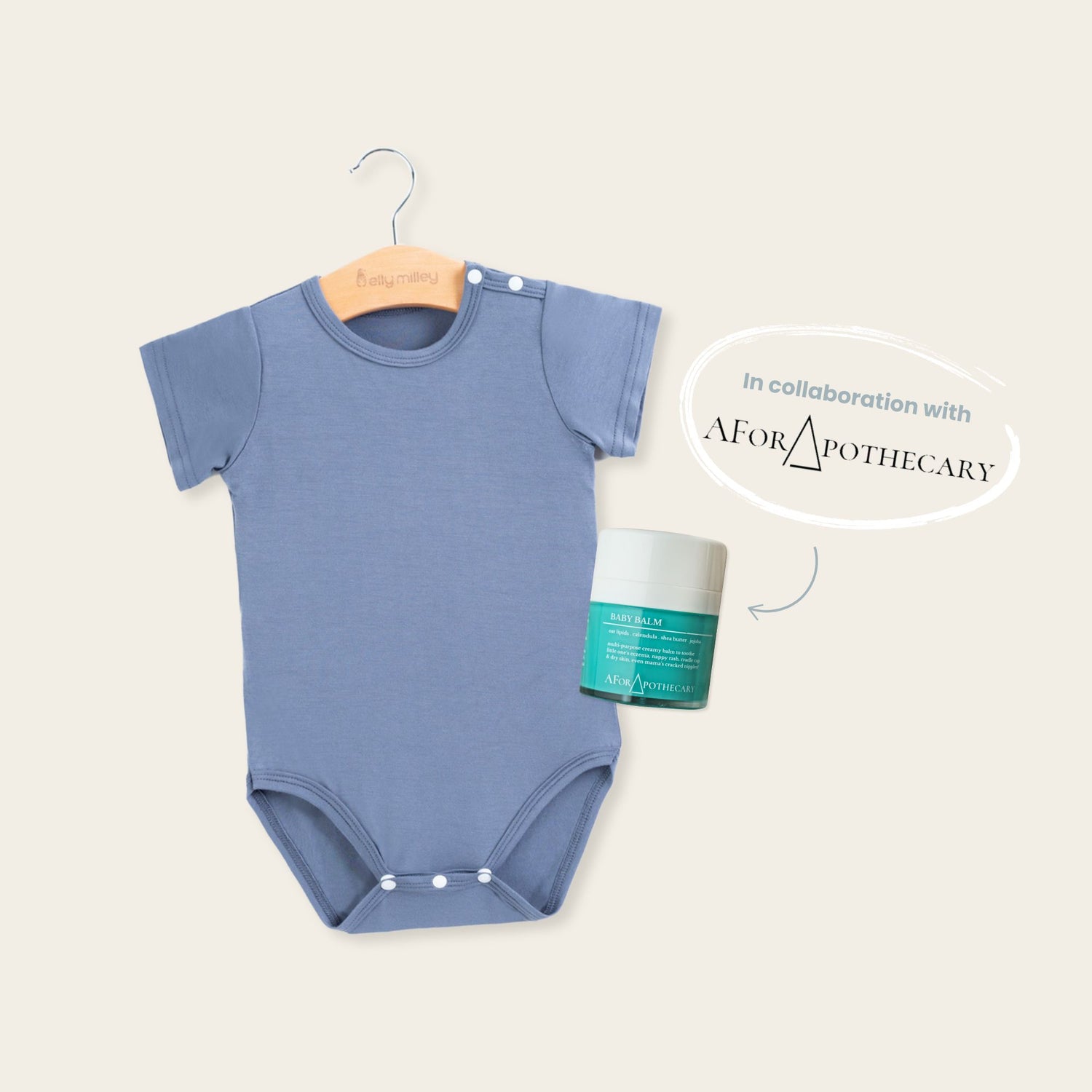 [Elly Milley X A For Apothecary] Romper &amp; Baby Balm Gift Set - Suitable for 0 - 18 months