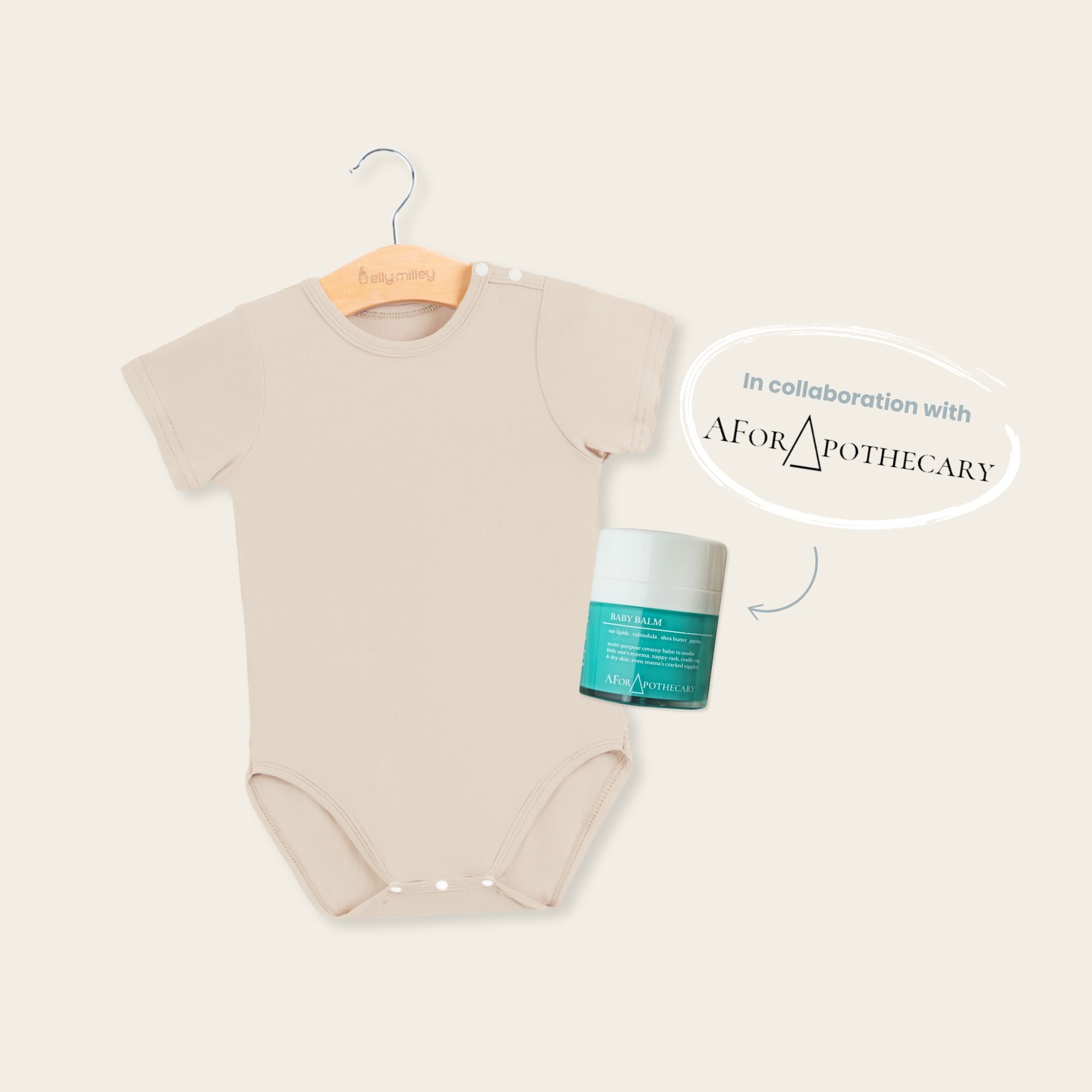 [Elly Milley X A For Apothecary] Romper &amp; Baby Balm Gift Set - Suitable for 0 - 18 months