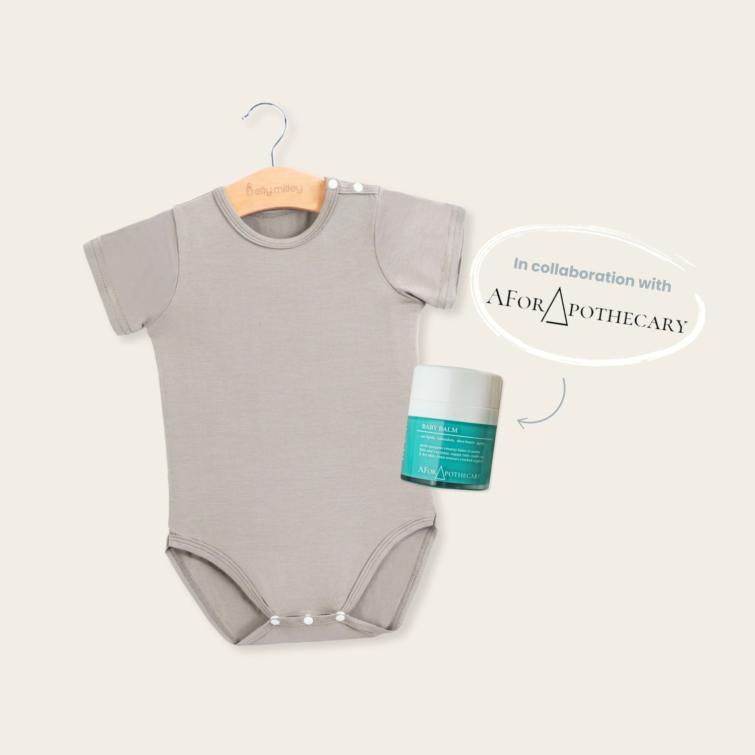 [Elly Milley X A For Apothecary] Romper &amp; Baby Balm Gift Set - Suitable for 0 - 18 months